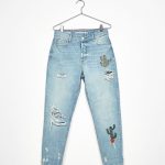 Scratched jeans